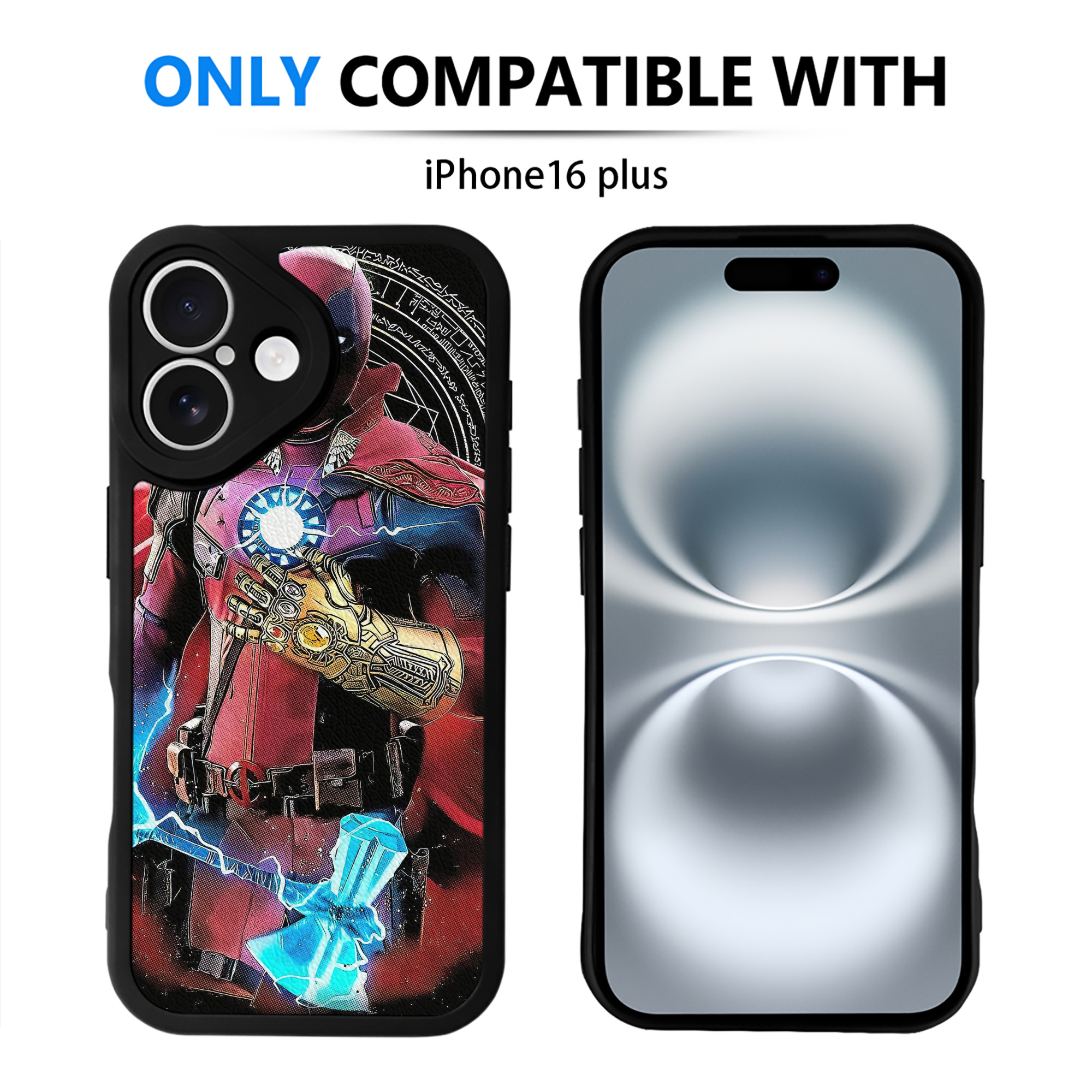 （画像用） Deadpool デッドプール 【iPhone 16シリーズ対応】シリコンスマホケース（レザー調） 材質：シリコン